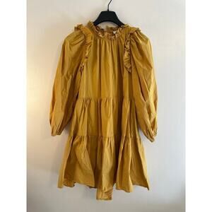 Moodie Women's Tiered Ruffle Long Sleeve Cottage Core Boho Western Dress Size M